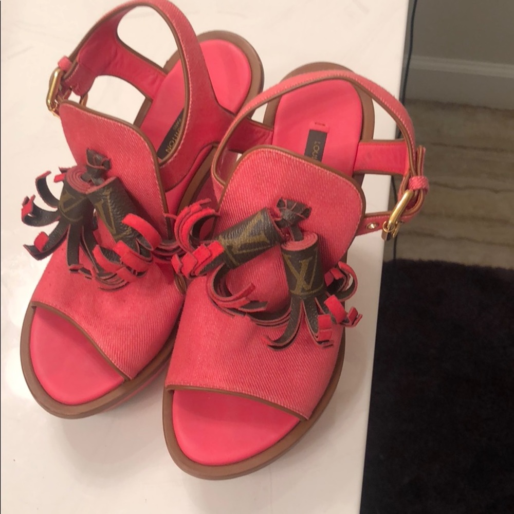 Louis Vuitton wedge sandals